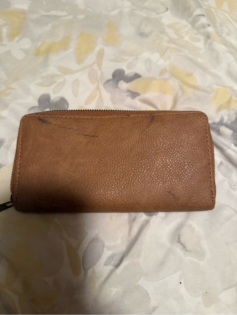 Source Unknown Brown Laser-Cut Zip-Around Wallet with Gold Accents - Picture 3 of 5